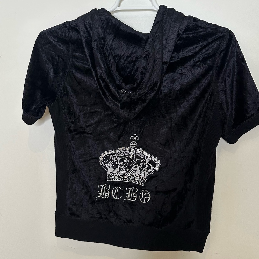 BCBGMAXARZIA vintage black rhinestone embellished top - Picture 10 of 16